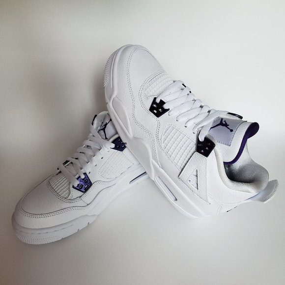Air Jordan 4 Retro Metallic Purple GS Size US 6.5Y - Picture 1 of 4